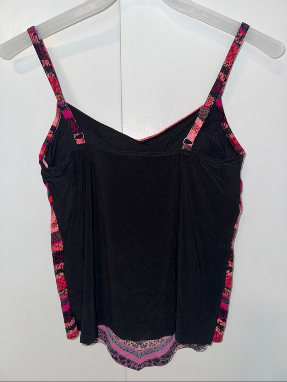 AQUA GREEN Tankini Top Swim Top Pink Chevron Print Women’s Small S - Picture 4 of 8